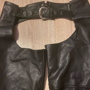 USED* Open Road Genuine Leather Black Riding Motorcycle